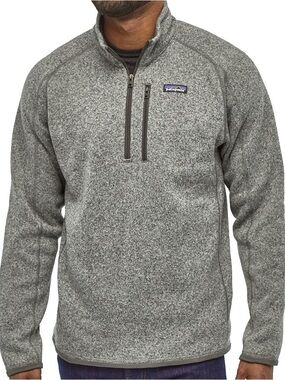 Patagonia Better Sweater Men's Size Large Stonewash Gray 1/4 Zip Fleece $149